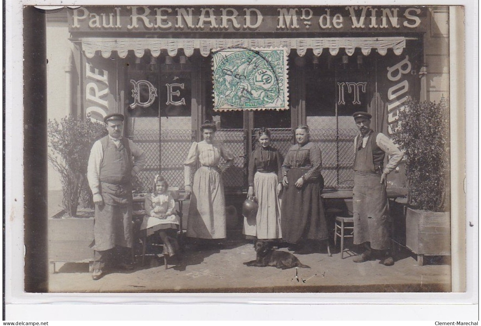 ROUEN : Carte Photo Du Caviste Et Marchand De Vins Paul RENARD Au 17 Rue Des Augustins - Très Bon état - Rouen