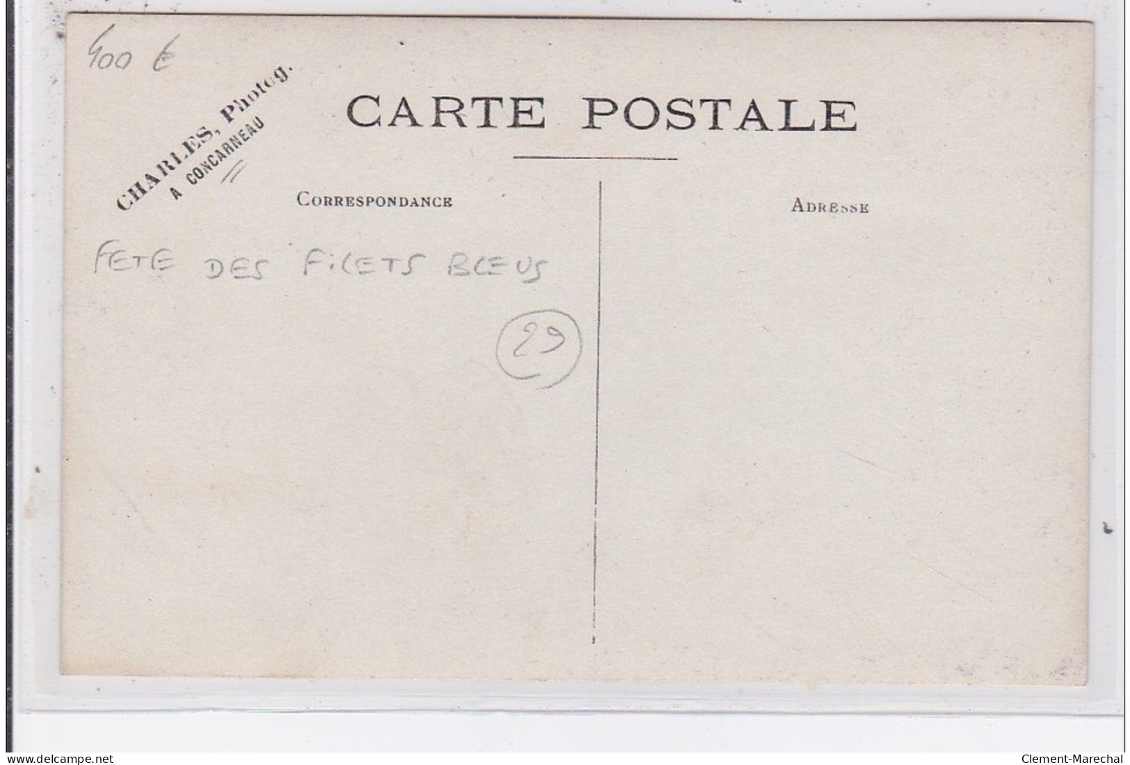 CONCARNEAU : Fête Des Filets Bleus -carte Photo D'un Stand """"American Exhibition"""" Vers 1910 (photo Charles)-très Bo - Concarneau