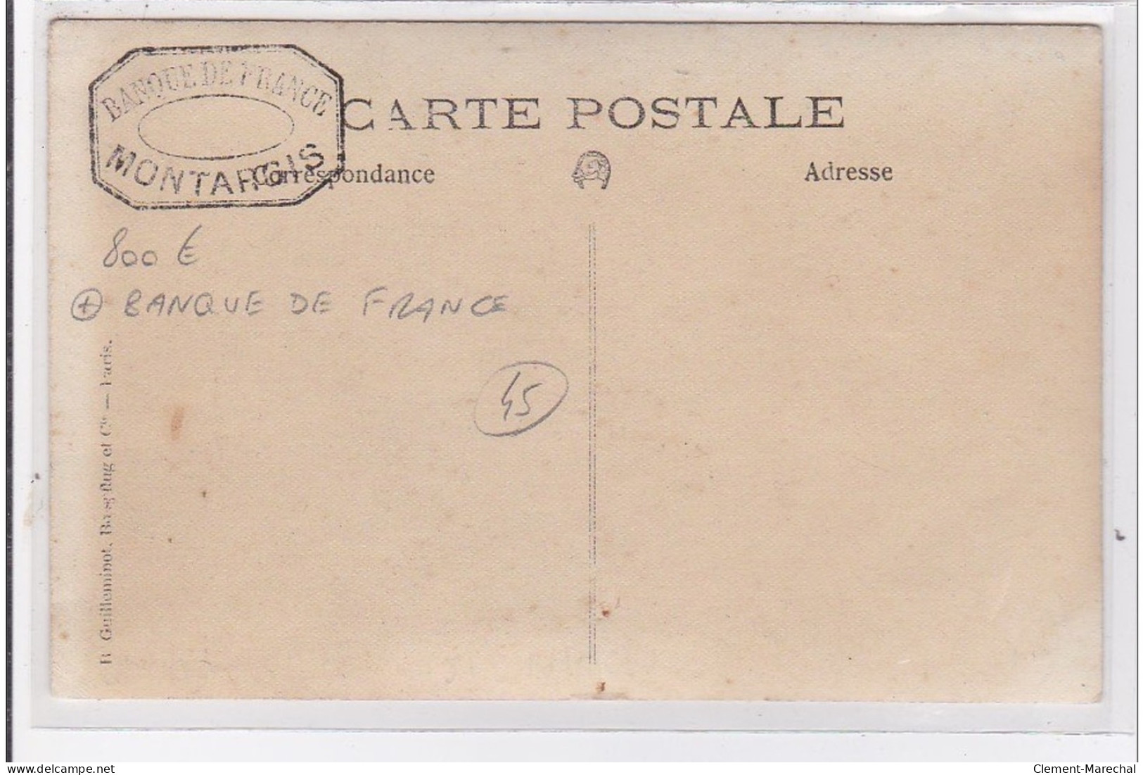 MONTARGIS : Carte Photo De La Banque De France Vers 1915  - Très Bon état - Montargis