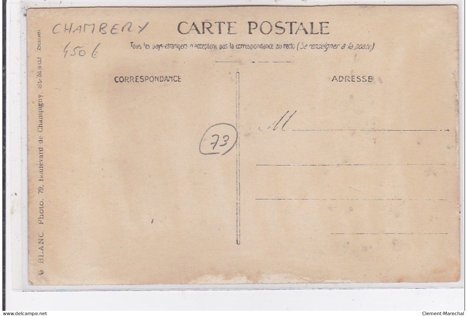 CHAMBERY : Carte Photo De La Banque De France Vers 1910  - Très Bon état - Chambery