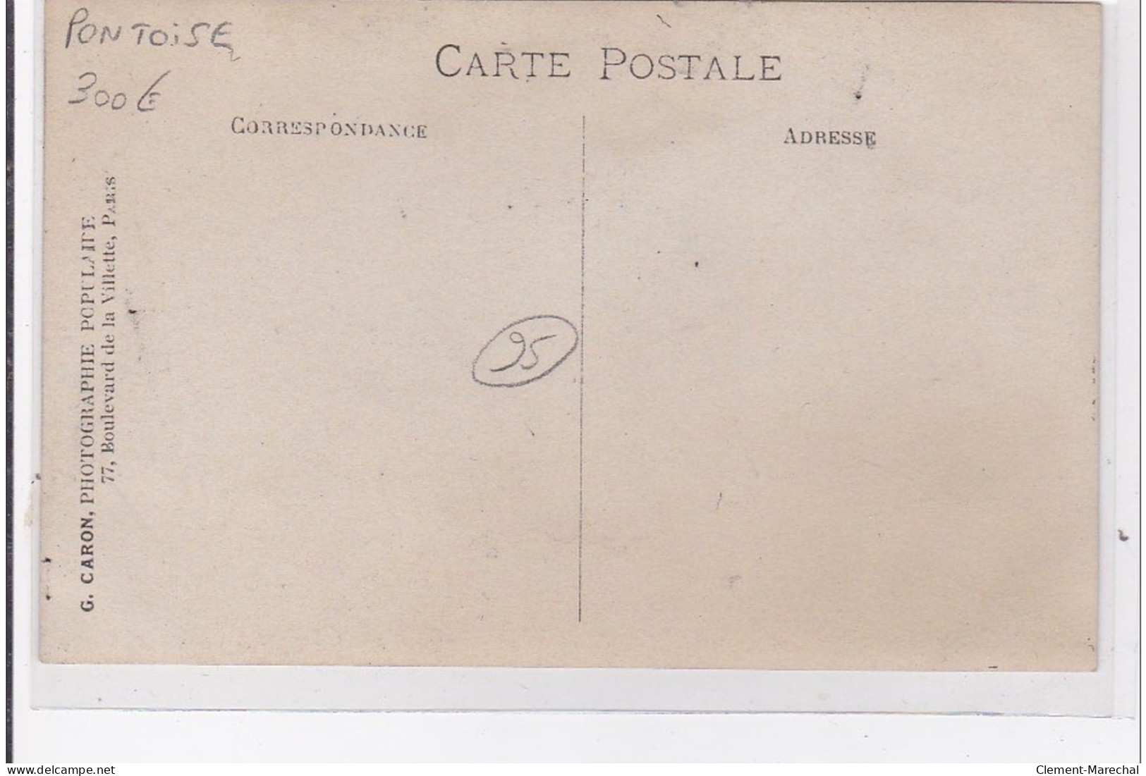 PONTOISE : Carte Photo De La Banque De France Vers 1910  - Très Bon état - Pontoise