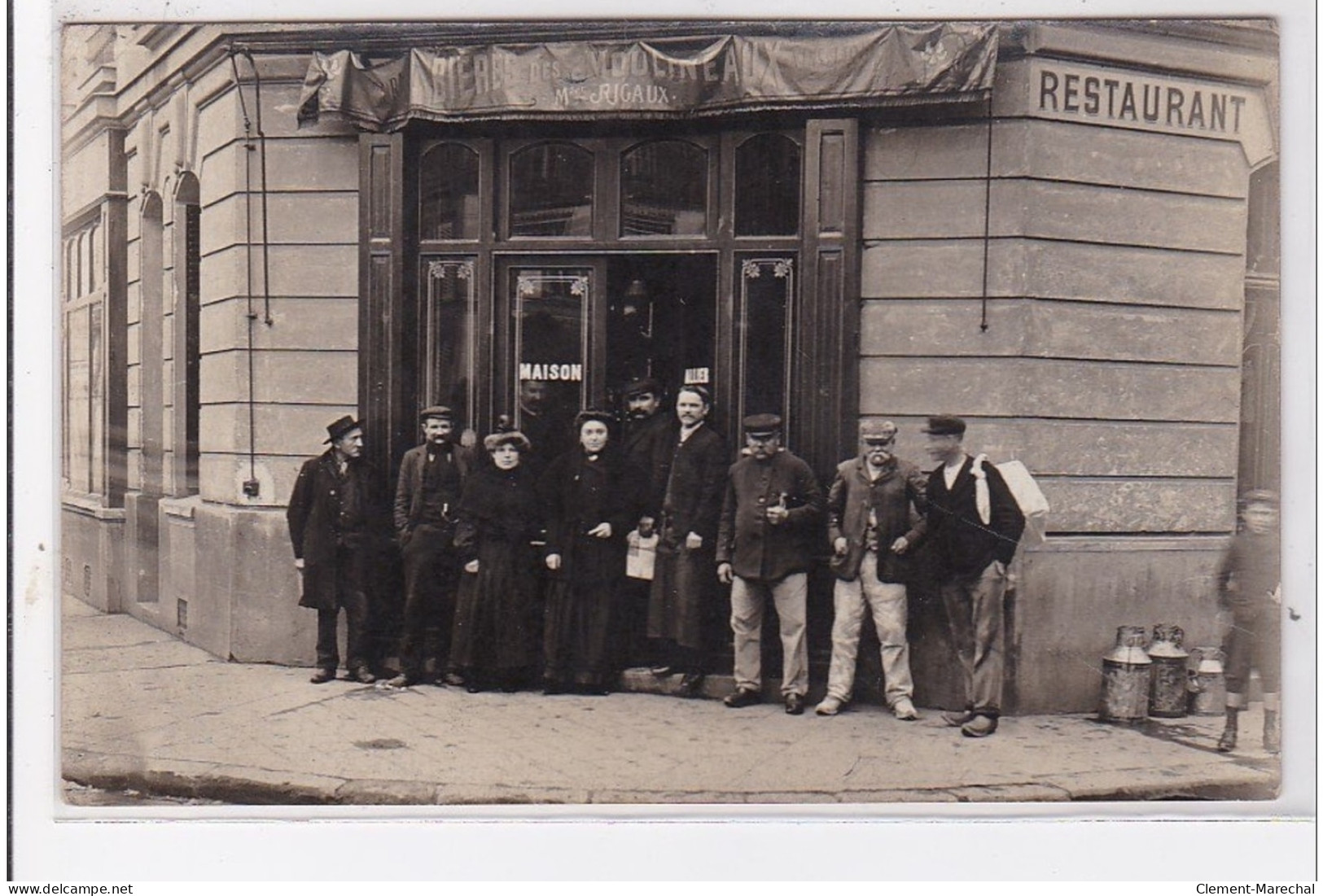 PARIS : Carte Photo Du Café ALLIER RIGAUX Au 4 Rue Du Cher  - Très Bon état - Distrito: 20