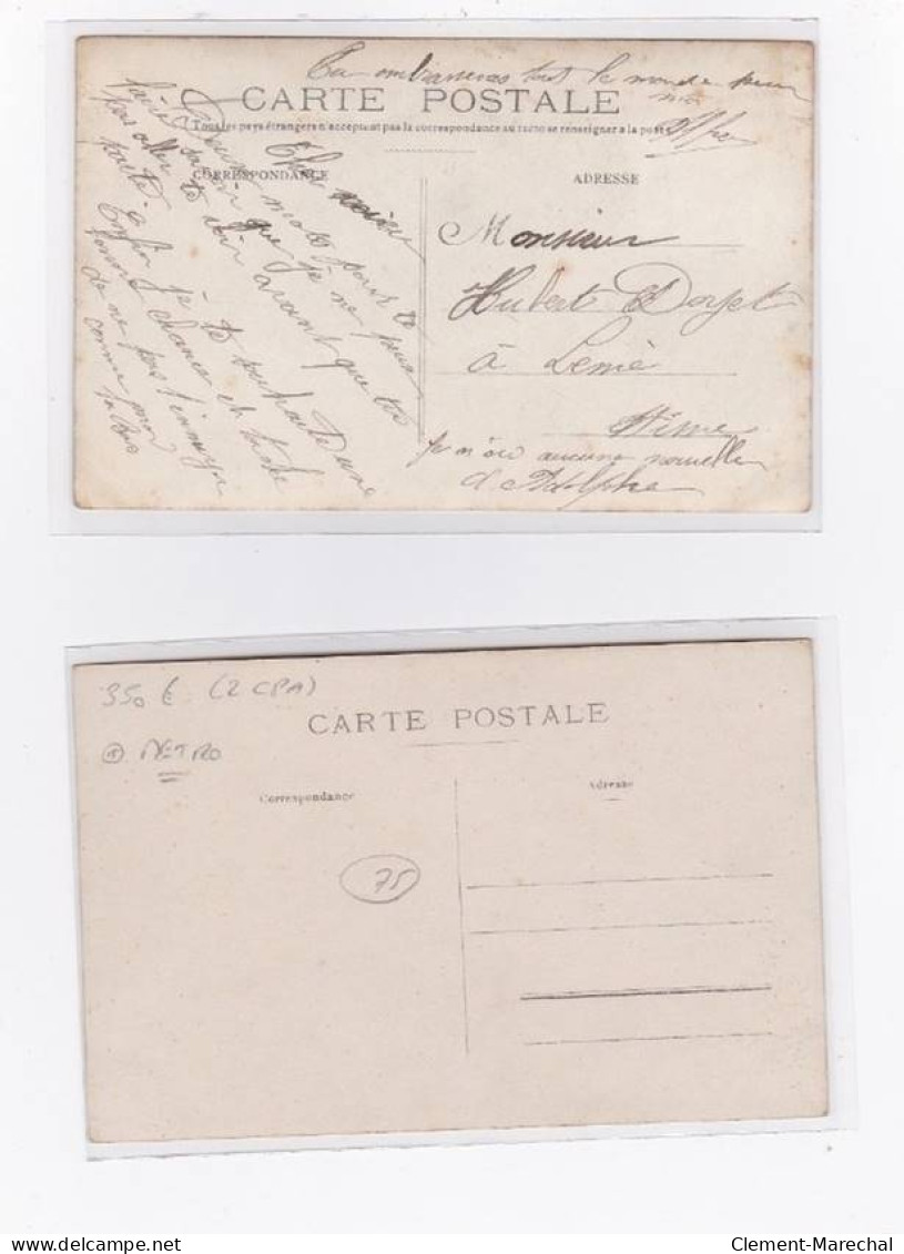 PARIS : Lot De 2 Cartes Photos D'employés Du Métro Vers 1910 - Très Bon état - Pariser Métro, Bahnhöfe