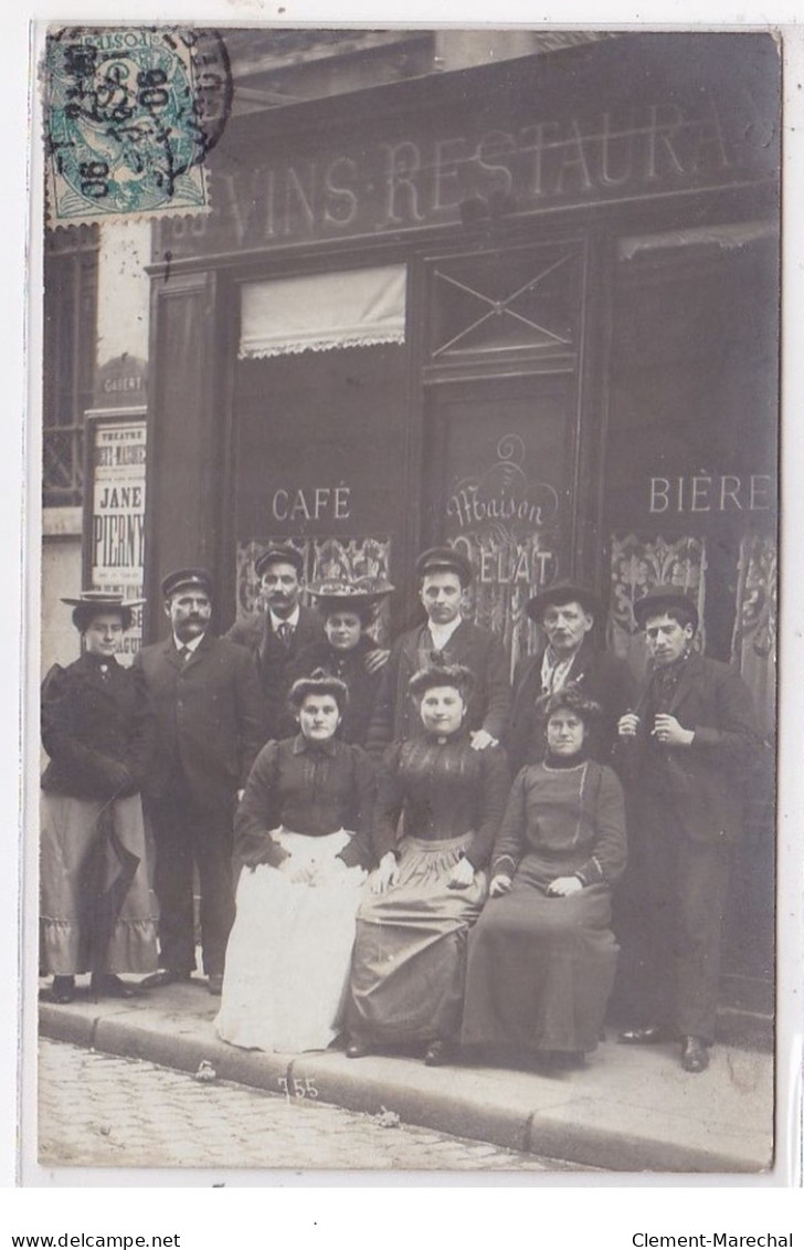 PARIS : Carte Photo Du Café PELAT Au 55 Rue Des Dames - Très Bon état - Arrondissement: 17