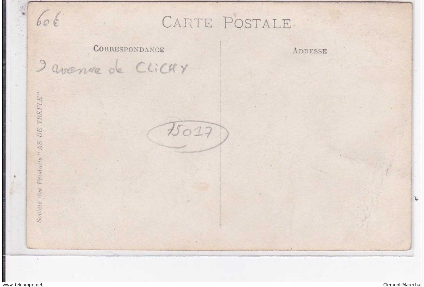 PARIS : Carte Photo D'un Café Au 9 Avenue De Clichy - Très Bon état - Paris (17)