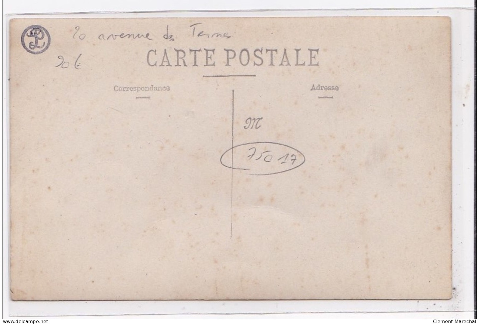 PARIS : Carte Photo De Commerces Vers Le 20 Avenue Des Ternes - Très Bon état - Arrondissement: 17