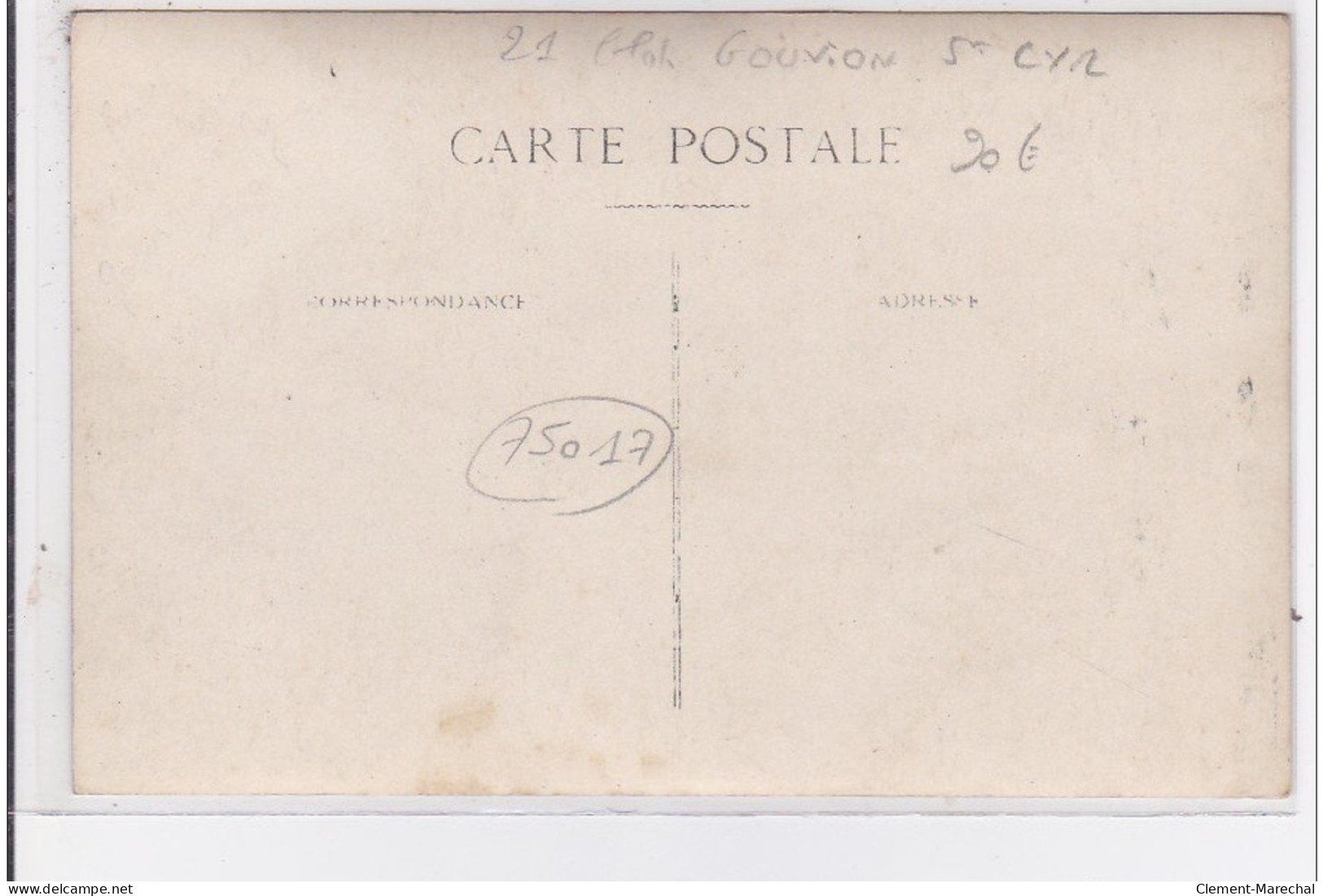 PARIS : Carte Photo D'un Café Adhemard Au 21 Boulevard Gouvion Saint Cyr- Très Bon état - Distretto: 17