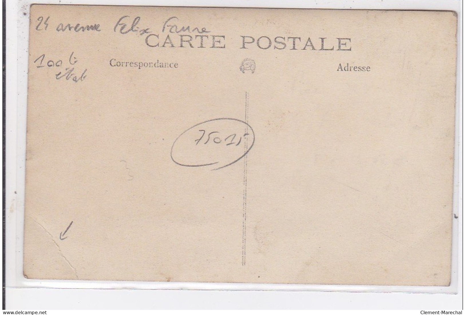 PARIS : Carte Photo Du Café Au 24 Avenue Felix Faure - Bon état (un Coin Plié) - Distrito: 15