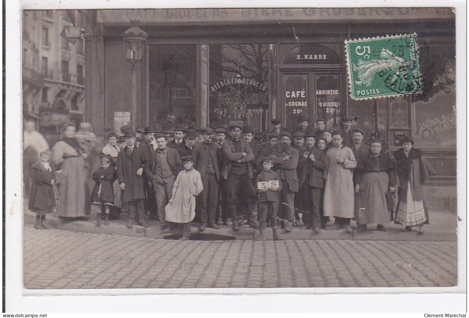 PARIS : Carte Photo Du Café MARRE Rue De La Roquette - Très Bon état - Paris (11)