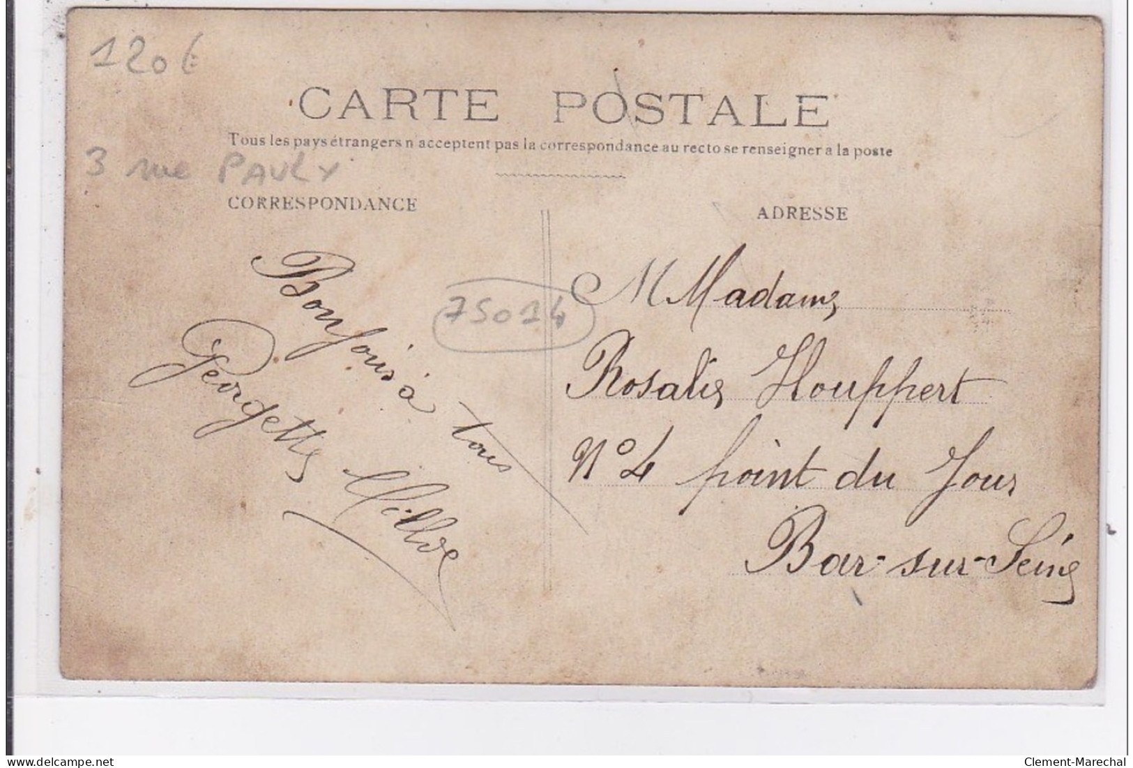 PARIS : Carte Photo De L'épicerie Mercerie MILLOT Au 3 Rue Pauly - Très Bon état - Arrondissement: 14