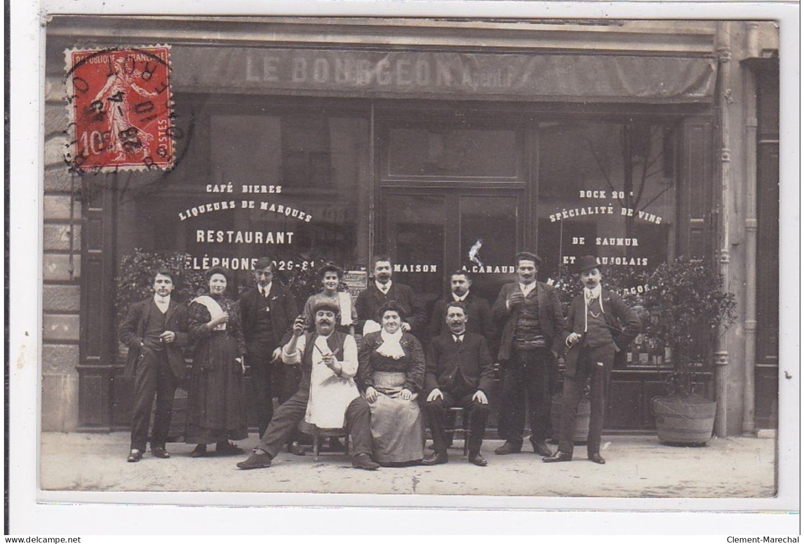 PARIS : Carte Photo Du Café """"le Bourgeon"""" Au 8 Rue De Prague (maison Caraud) - Très Bon état - Arrondissement: 12