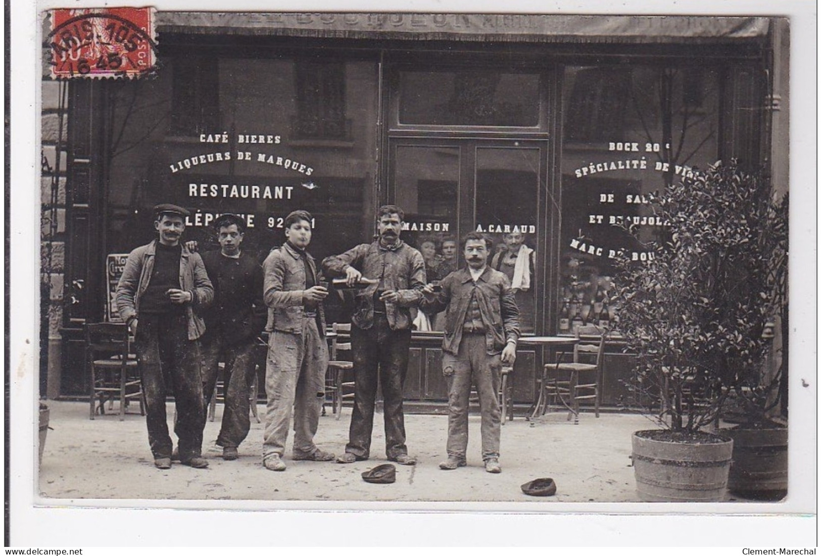 PARIS : Carte Photo Du Café """"le Bourgeon"""" Au 8 Rue De Prague (maison Caraud) - Très Bon état - Paris (12)