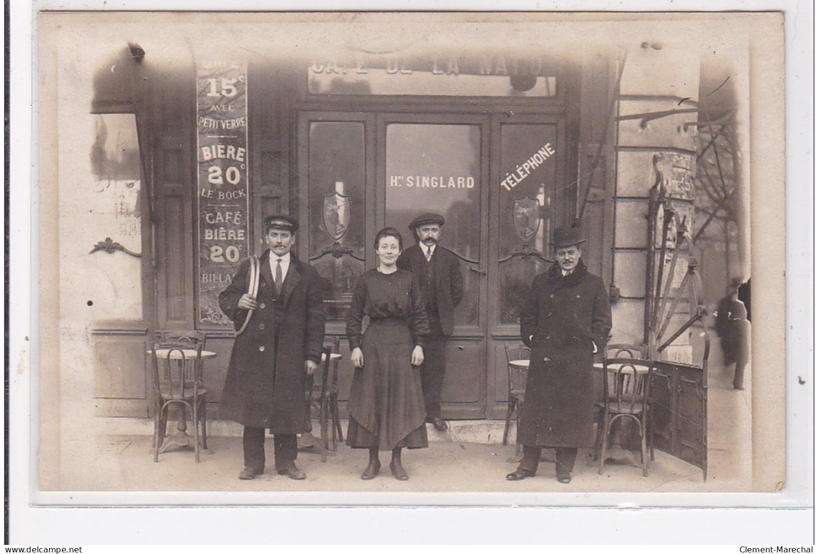 PARIS : Carte Photo Du Café SINGLARD - Très Bon état - Arrondissement: 11