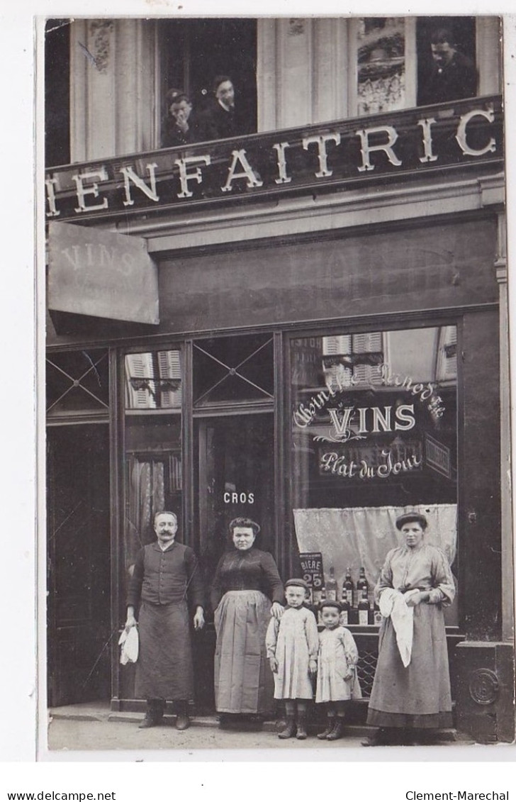 PARIS : Carte Photo Du Café Et Marchand De Vins (absinthe) CROS Au 50/52 Bld Haussman - Très Bon état - Distretto: 09