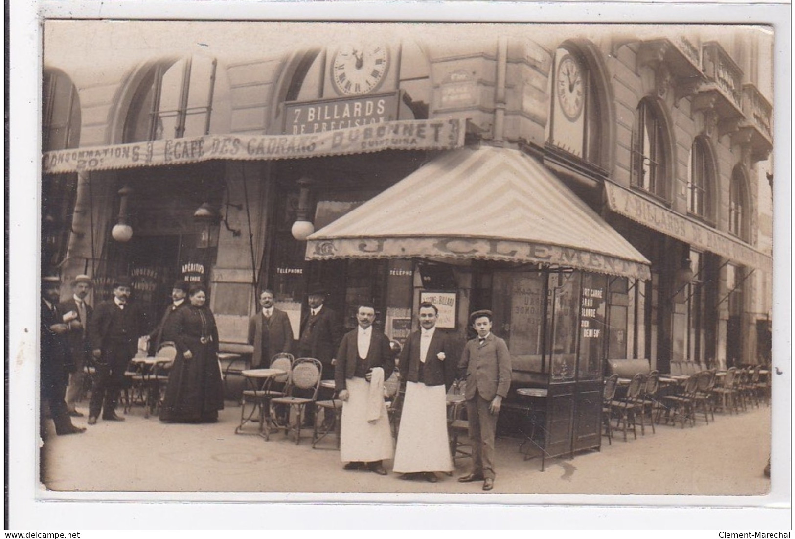 PARIS : Carte Photo Du Café Clément (2 Place Saint Michel) - Très Bon état - District 05