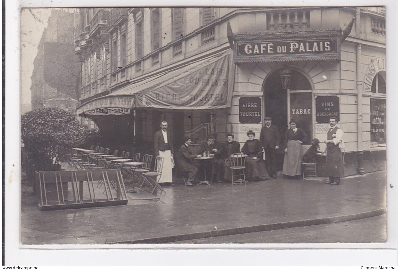 PARIS : Carte Photo Du Café Du Palais Au 21 Rue D'Antin  - Très Bon état - Arrondissement: 02