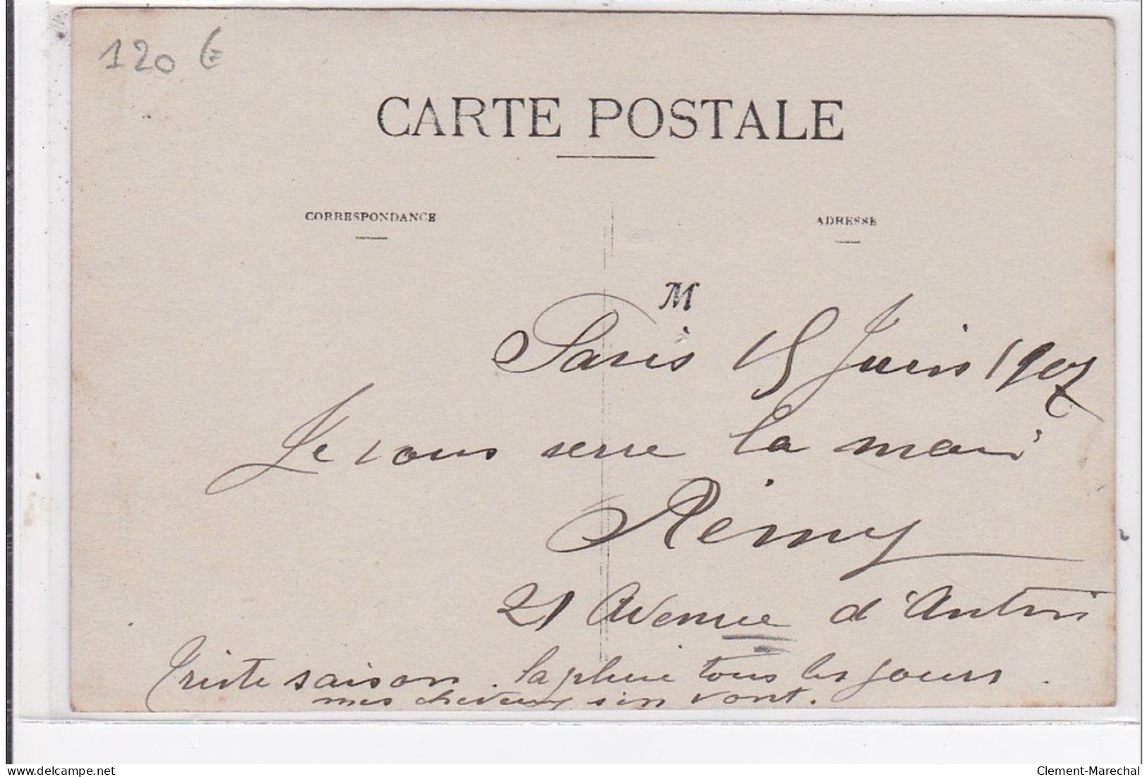 PARIS : Carte Photo Du Café Du Palais Au 21 Rue D'Antin  - Très Bon état - Distrito: 02