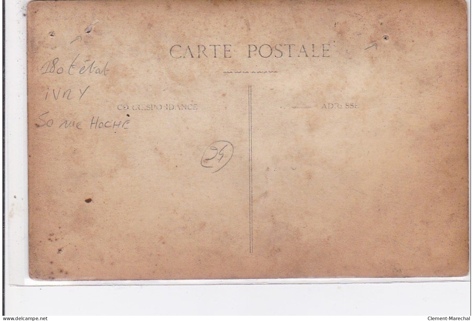 IVRY : Carte Photo Du Café Andrieux - 50 Rue Hoche - état (quelques Trous) - Ivry Sur Seine