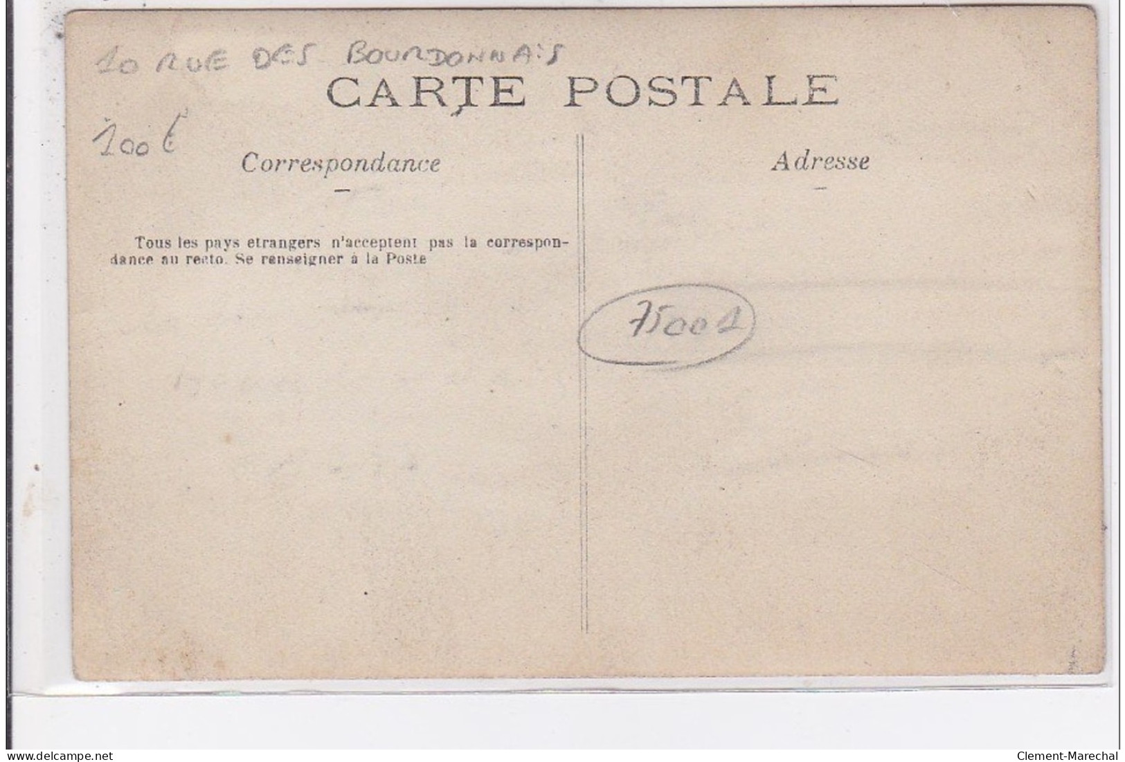 PARIS : Carte Photo De L'hotel Scherer Au 10 Rue Bourdonnais  - Très Bon état - Arrondissement: 01