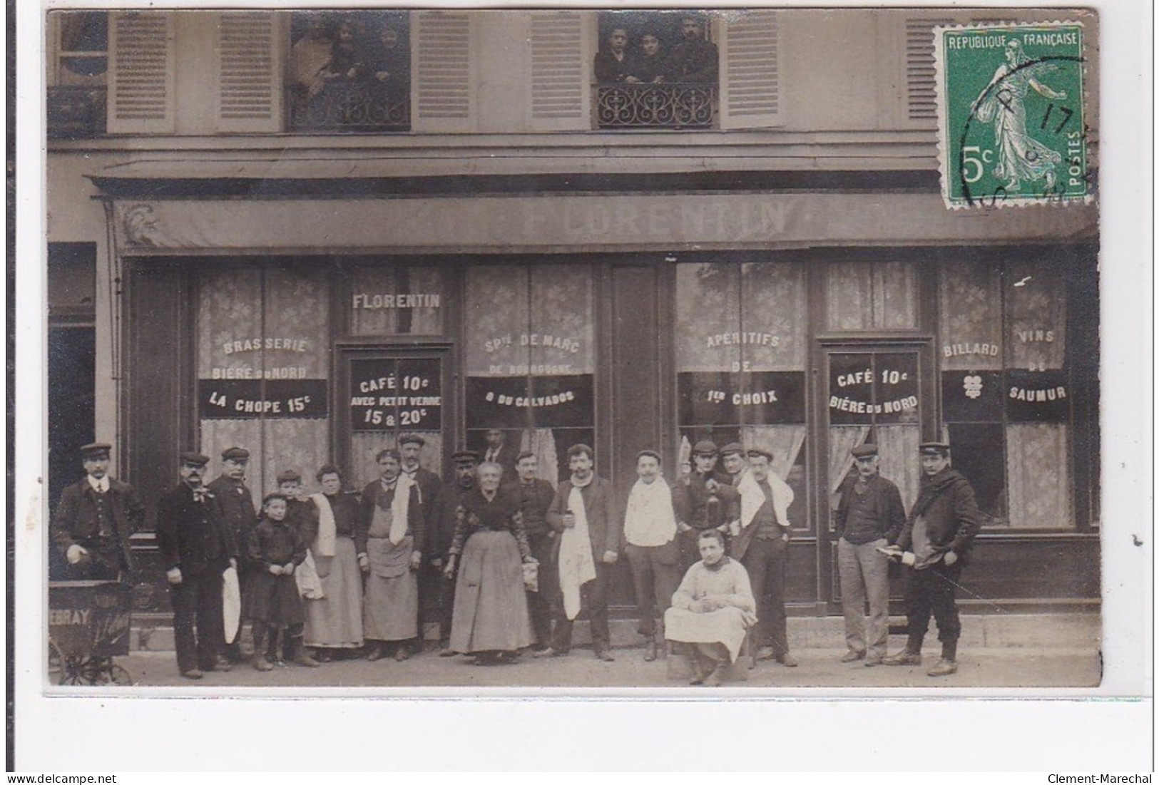 PUTEAUX : Carte Photo Du Café Restaurant LAURENTIN - Très Bon état - Puteaux