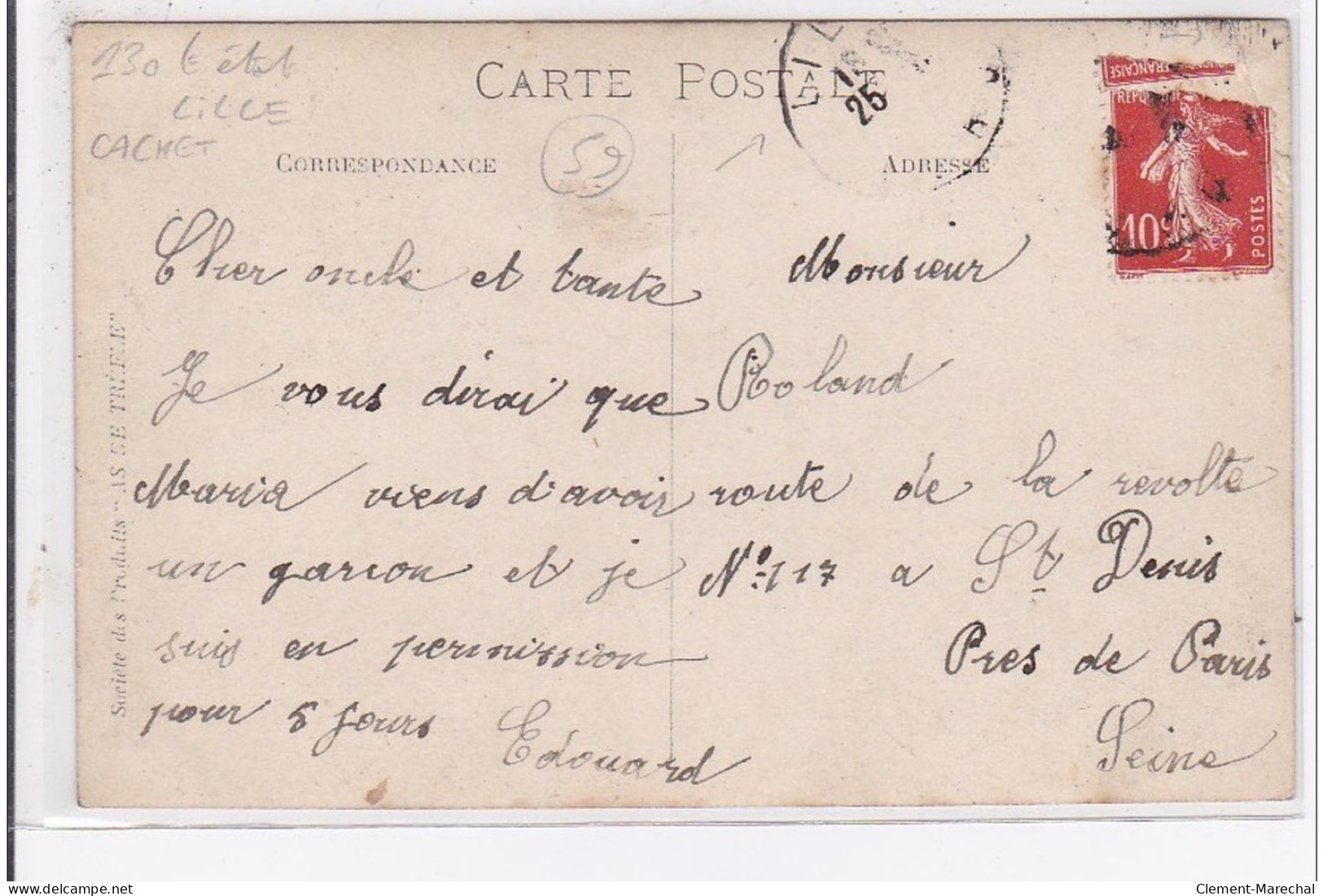 LILLE : Carte Photo D'un Café - Très Bon état (timbre Abimé Au Dos) - Lille