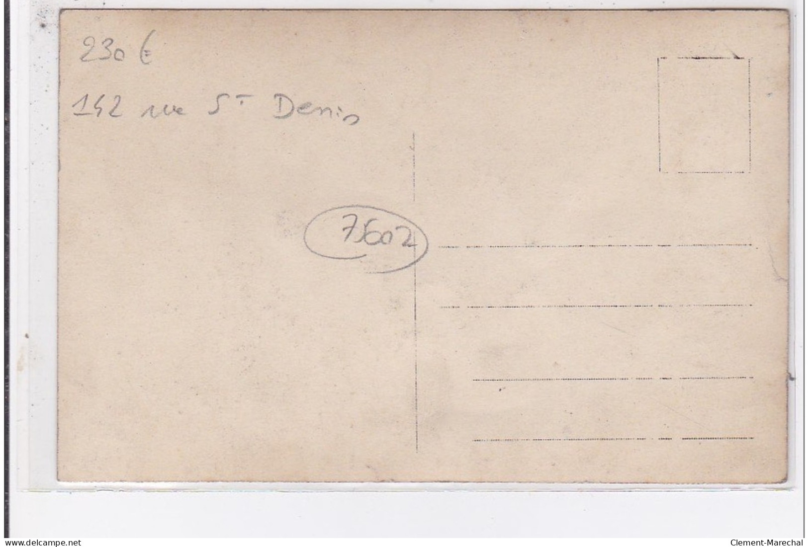 PARIS : Carte Photo Du Magasin D'etiquettes Et De Timbres En Caoutcouc MILLON 142 Rue Saint Denis - Très Bon état - Distrito: 02