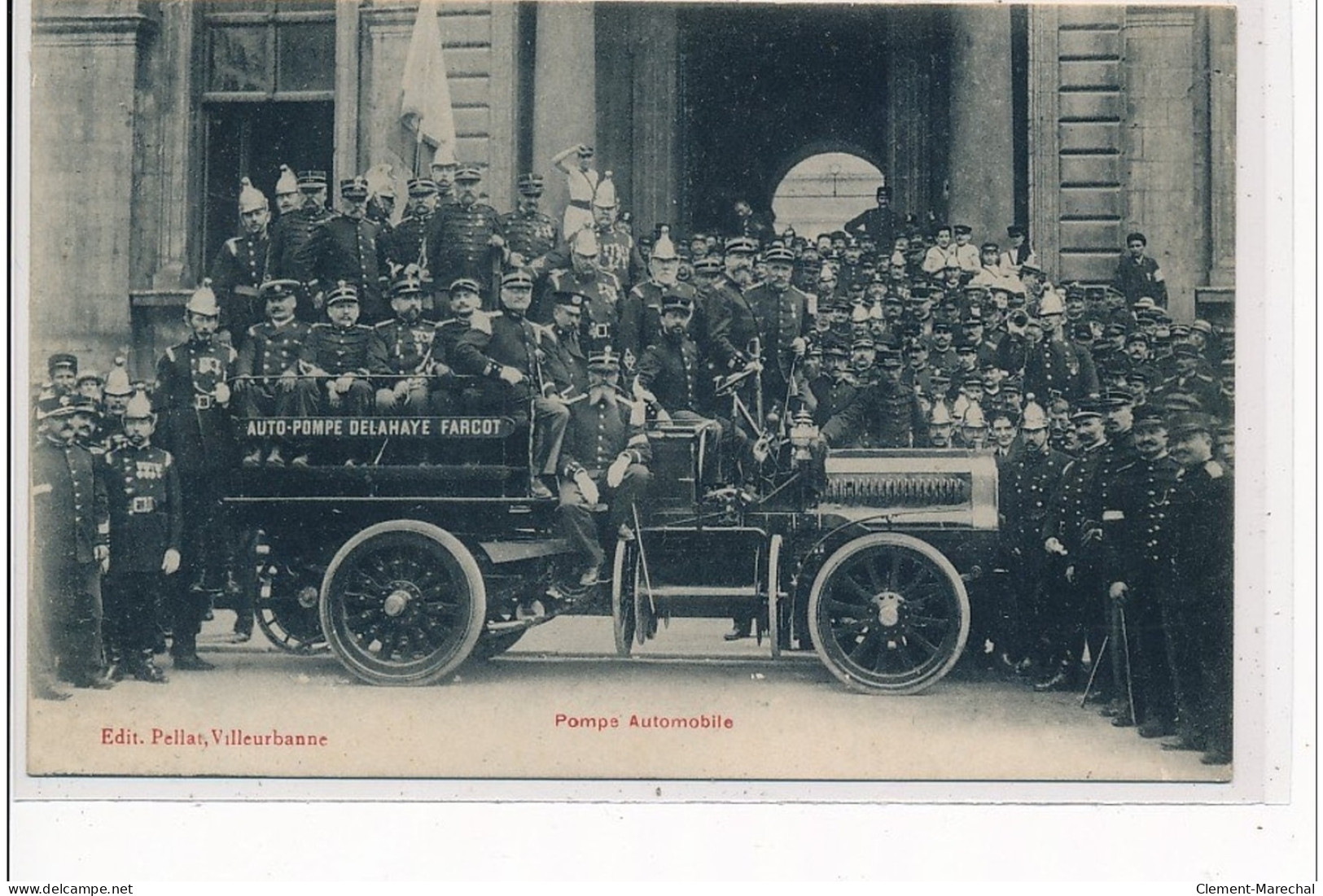 VILLEURBANNE - SAPEURS POMPIERS - Pompe Automobile Delahaye Farcot - Très Bon état - Villeurbanne