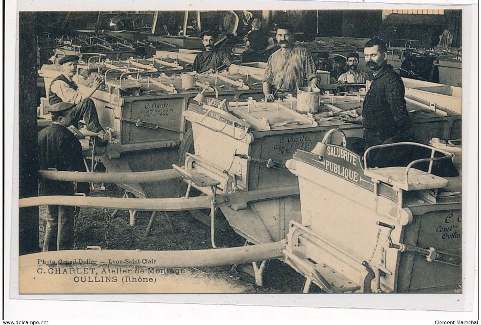 OULLINS - C. Charlet, Atelier De Montage - DOS VIERGE - Très Bon état - Oullins