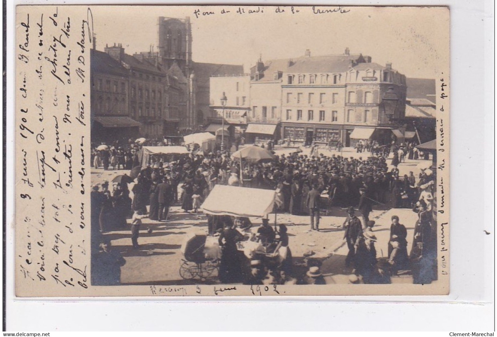 FECAMP : Carte Photo De La Foire Du Mardi De La Trinité En 1902 - Très Bon état - Fécamp