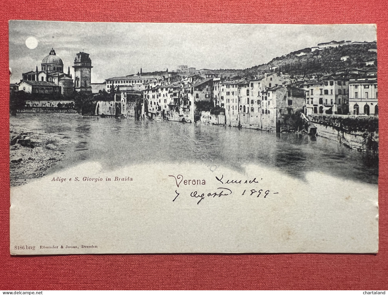 Cartolina - Verona - Adige E S. Giorgio In Braida - 1899 - Verona