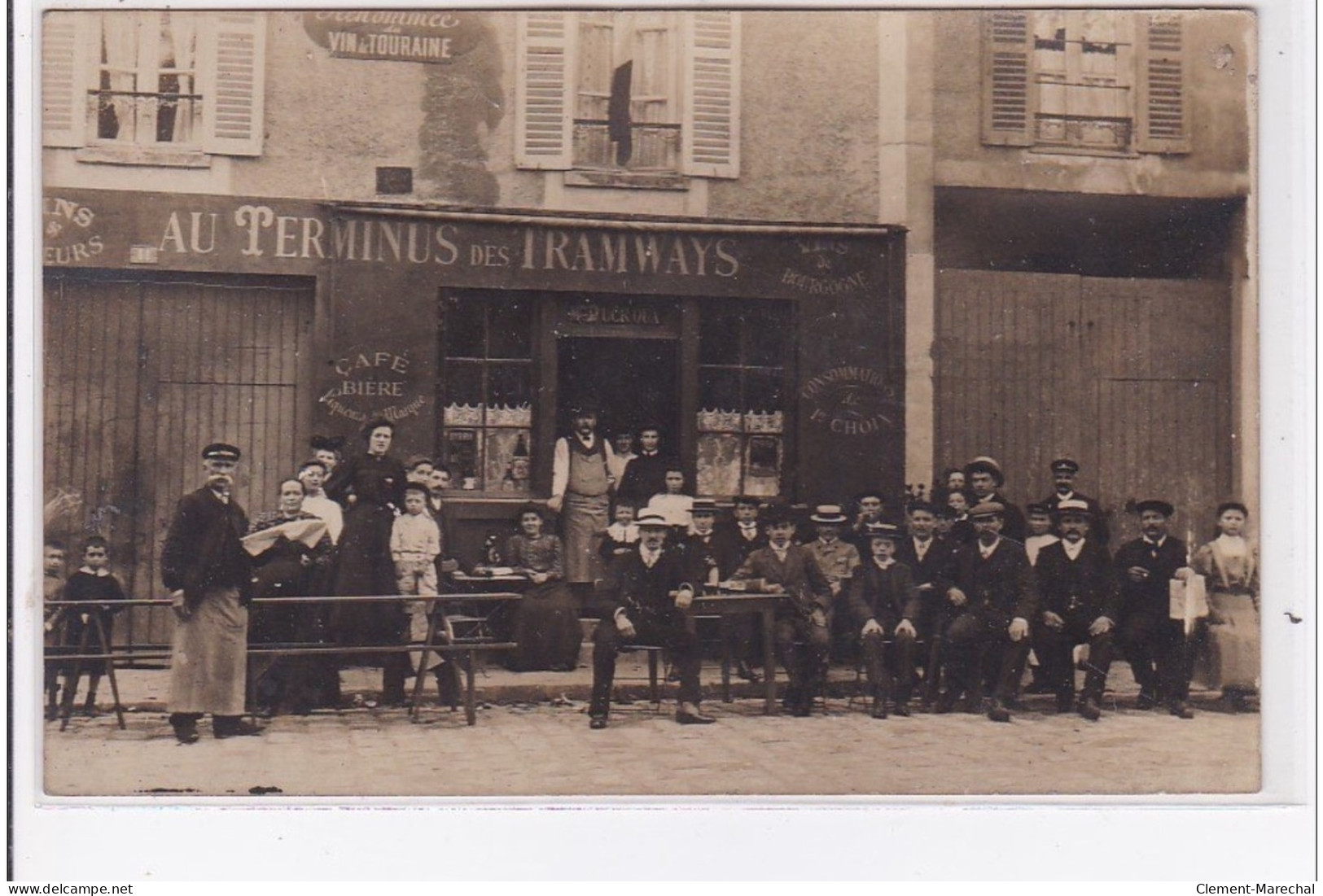 FONTENAY AUX ROSES : Carte Photo Du Café """"au Terminus Du Tramway"""" - Très Bon état - Fontenay Aux Roses