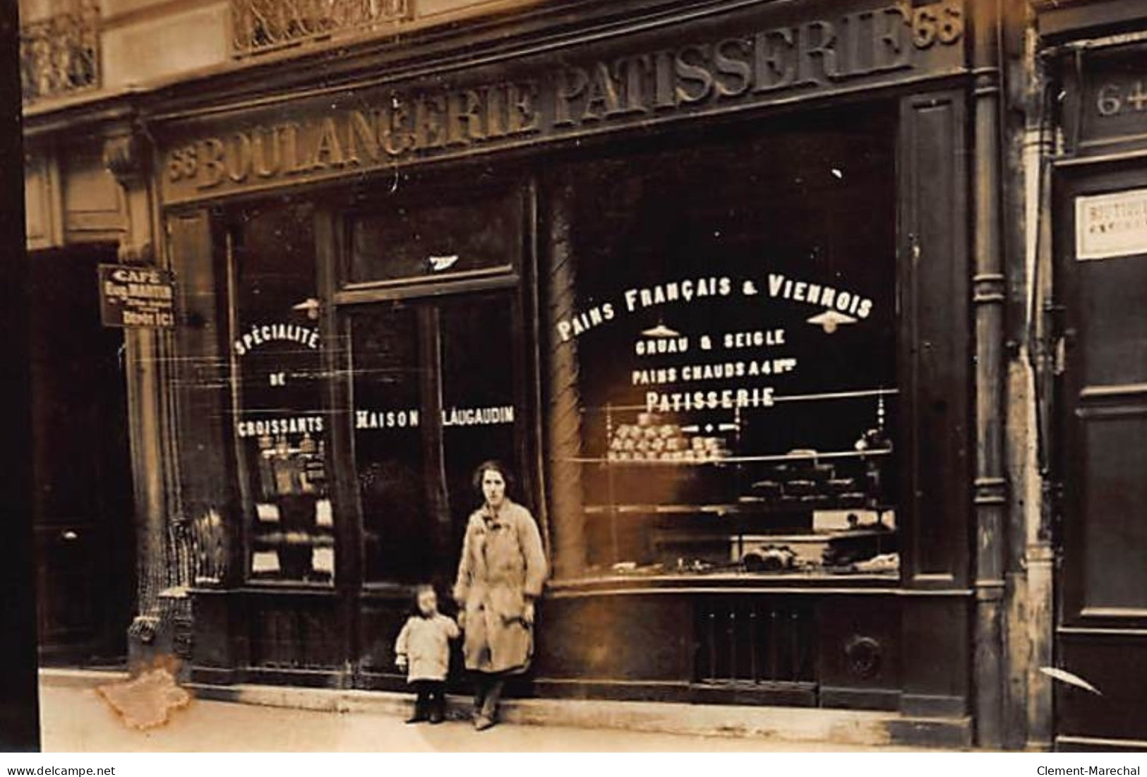 A LOCALISER  : Carte Photo PARIS? Boulangerie Pâtisserie LAUGAUDIN - Très Bon état - Photos