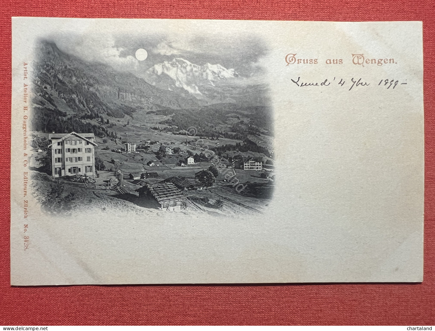 Cartolina - Switzerland - Gruss Vom Wengen - 1899 - Zonder Classificatie