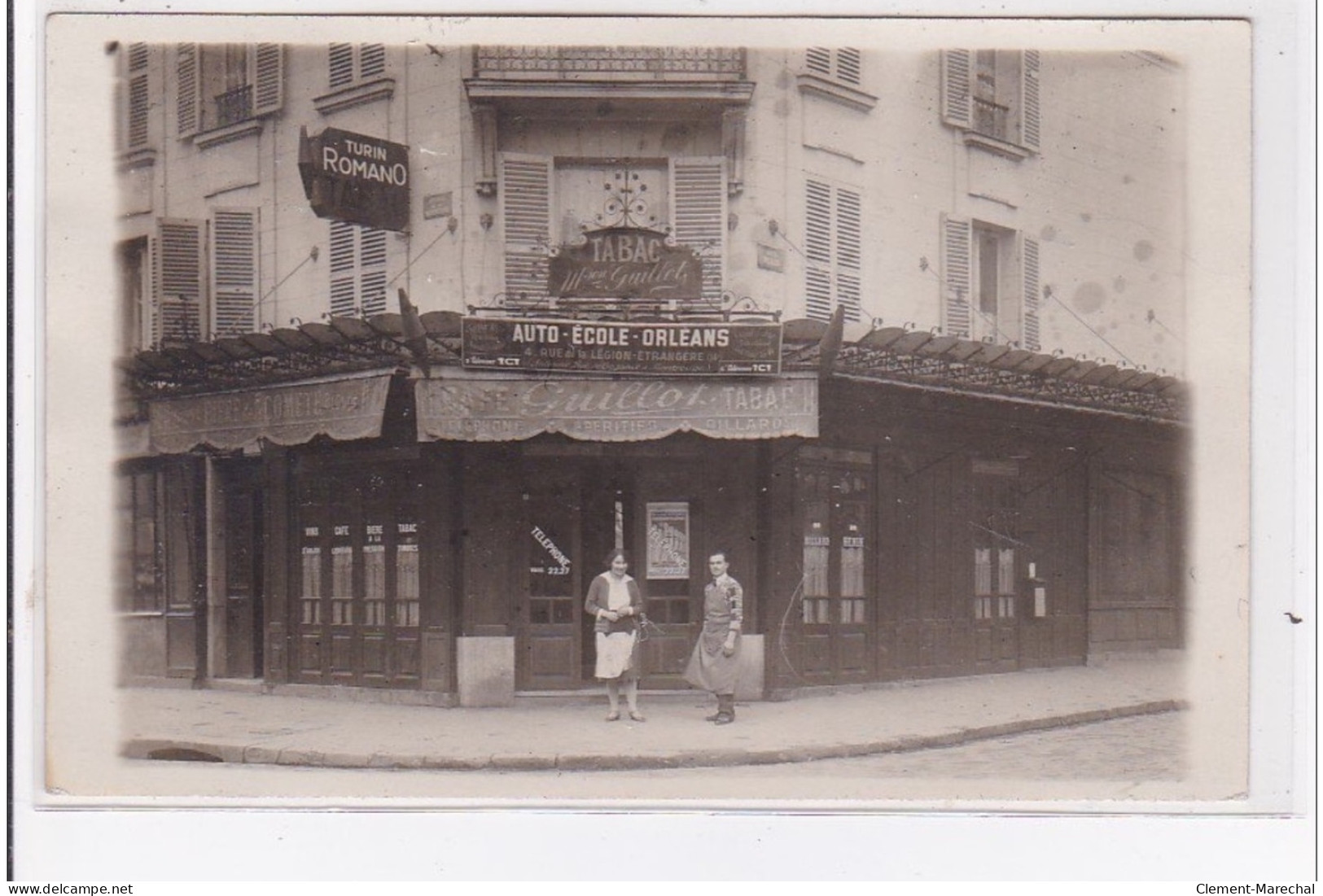 MONTROUGE : Carte Photo Du Café GUILLOT (auto école)  Vers 1910 - Très Bon état - Montrouge