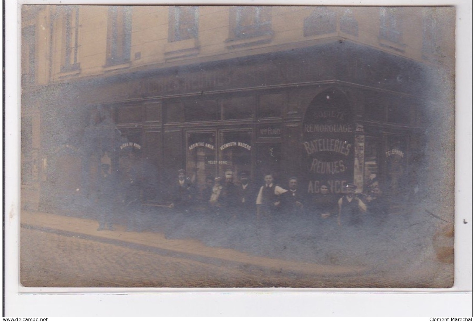 PARIS 6 ème : Carte Photo De L'agence  De La Société De Remorquage Des Batelleries Réunies - Très Bon état - Distrito: 06