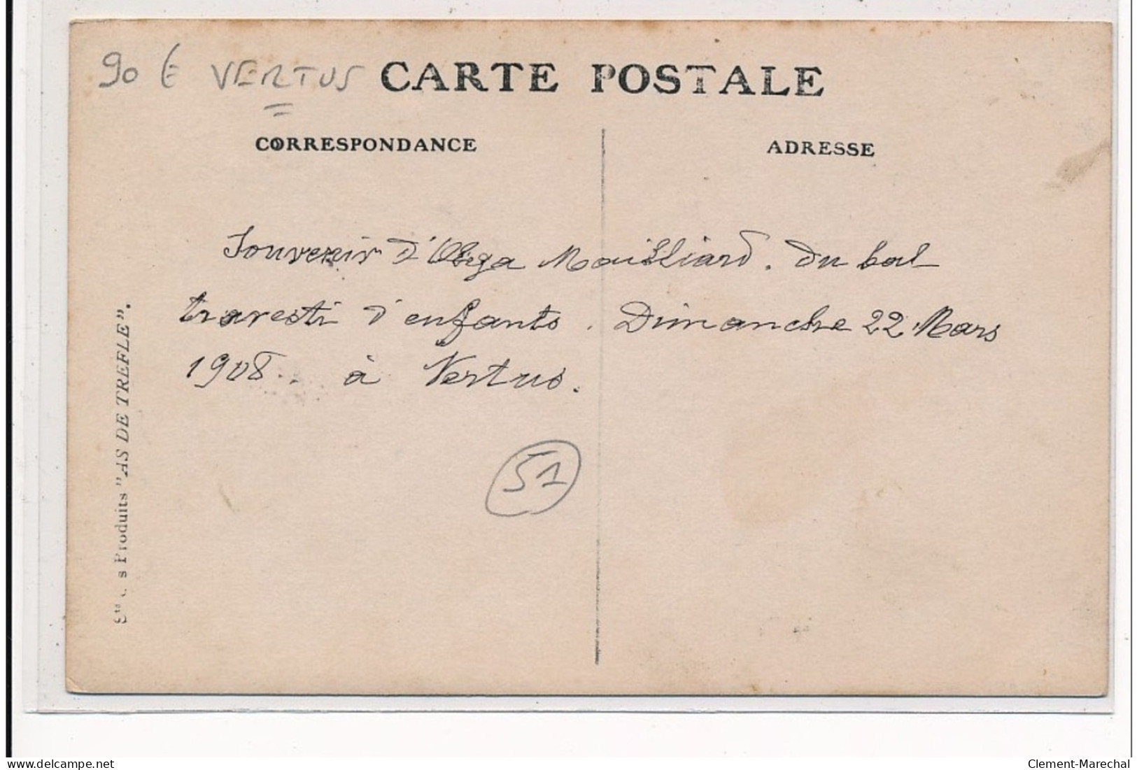 VERTUS : Carte Photo D'un """"bal Travestis D'enfants"""" En 1908 - Très Bon état - Vertus