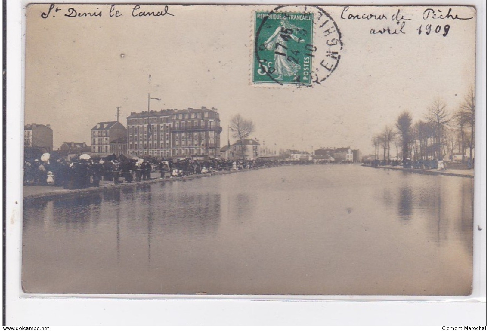 SAINT DENIS : Carte Photo Du Concours De Pêche En 1908 - Très Bon état - Saint Denis