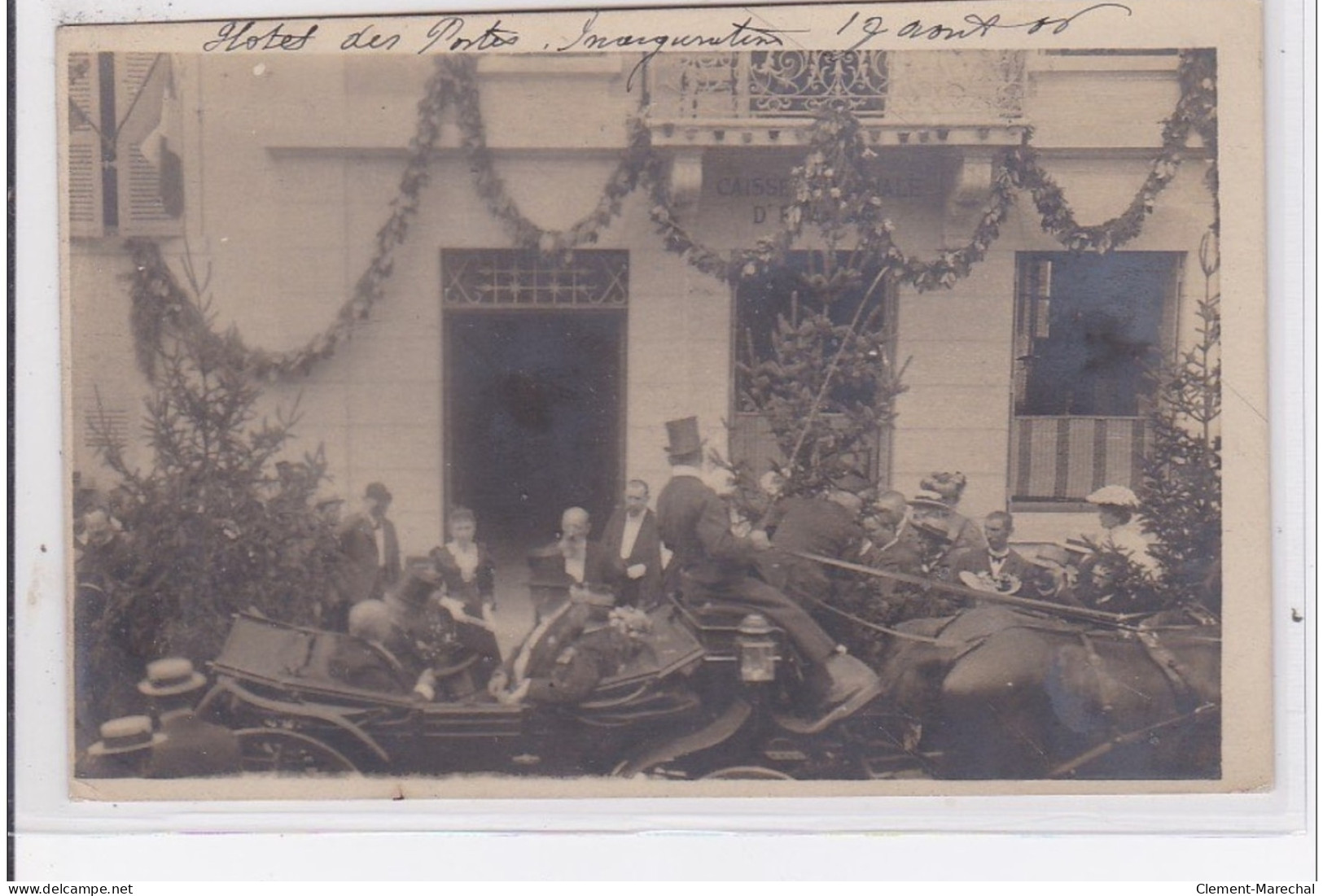 BELLEVILLE SUR SAONE : Carte Photo De L'inauguration De L'hôtel Des Postes - Très Bon état (timbre Décollé) - Belleville Sur Saone