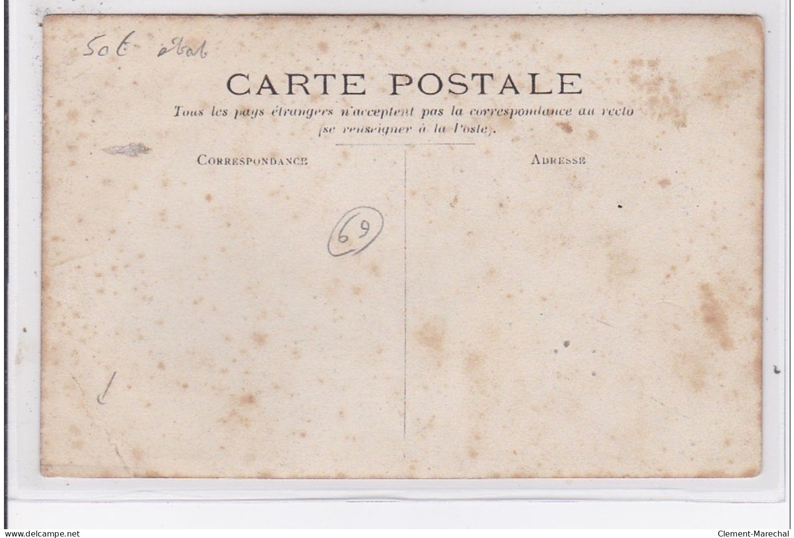 VILLIE MORGON : Carte Photo De La Classe 1907 - état (traces Et Un Coin Plié) - Villie Morgon