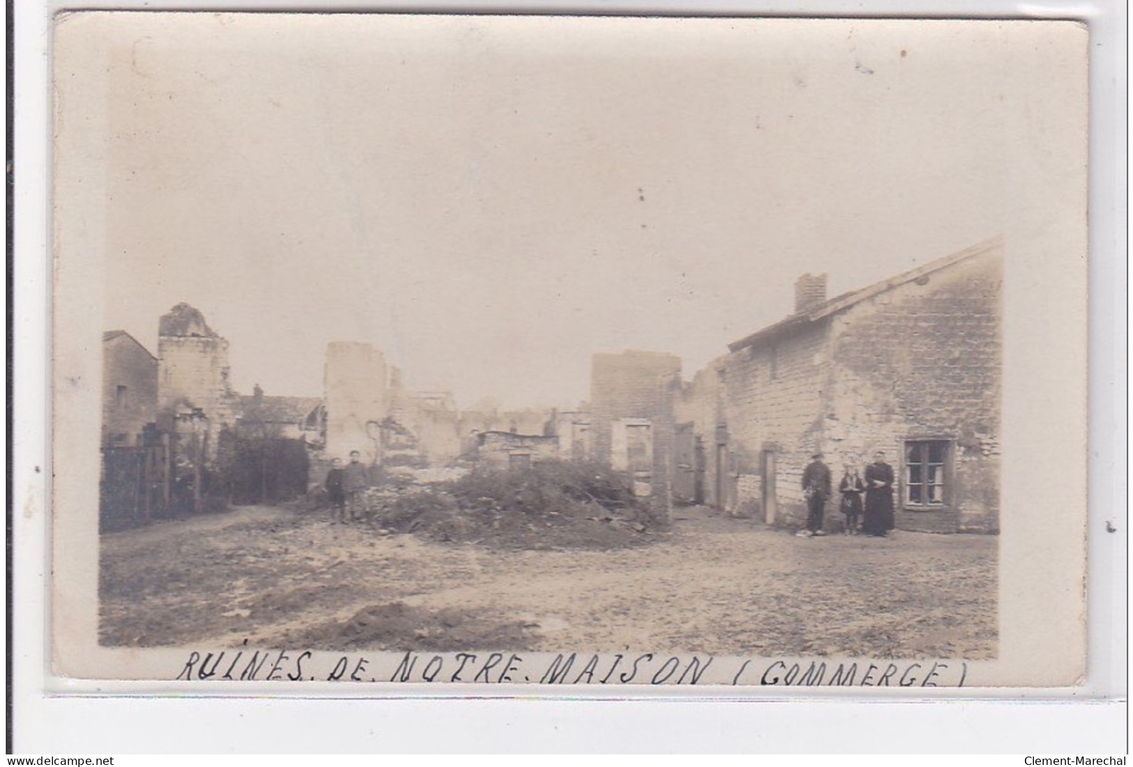 WARMERIVILLE : Carte Photo D'un Magasin Détruit En 1920 (POSTAT) - Très Bon état - Altri & Non Classificati