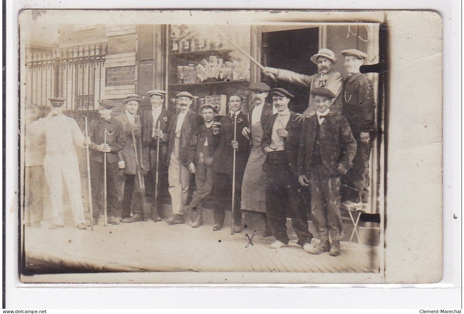 TORCY : Carte Photo Du Café Rue De Paris - Très Bon état - Torcy