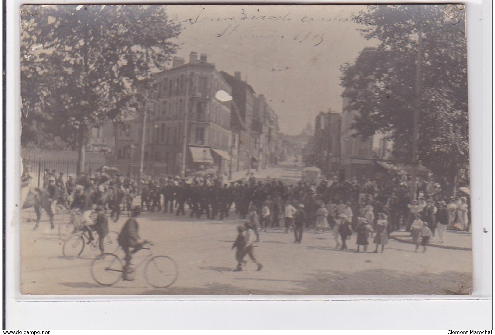 SAINT OUEN : Carte Photo De La Cavalcade En 1905 - Très Bon état - Saint Ouen