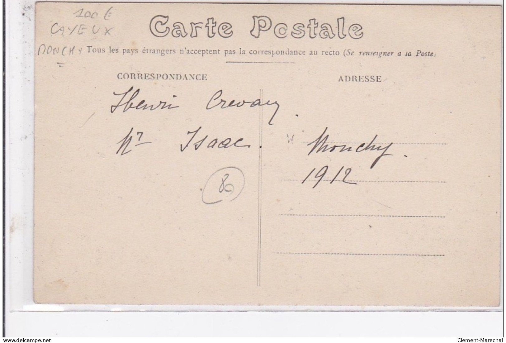 CAYEUX MONCHY : Joueurs De Cartes Au Café En 1912 - Très Bon état - Cayeux Sur Mer
