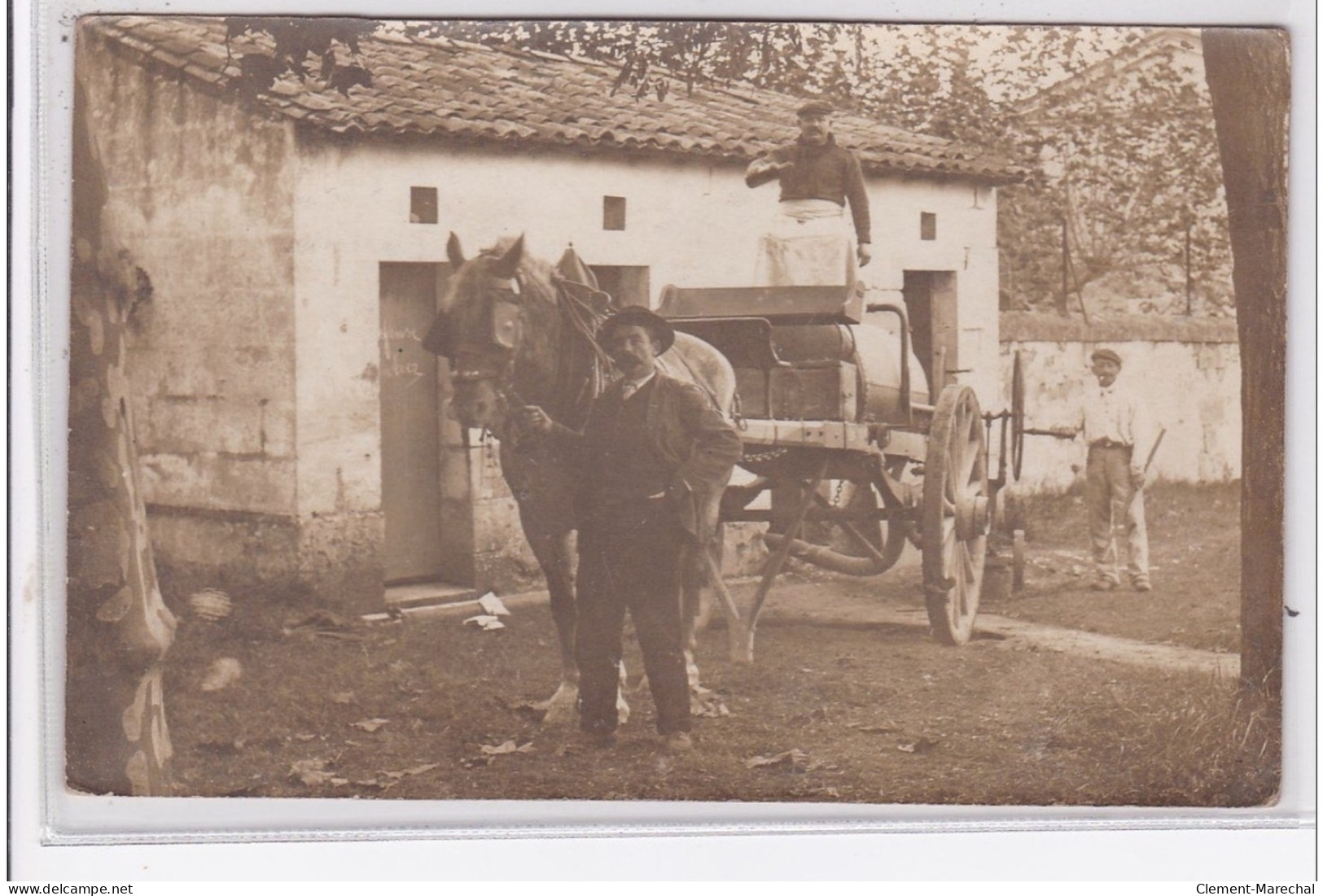 ESSONNES : Carte Photo D'un Attelage Citerne - Très Bon état - Essonnes