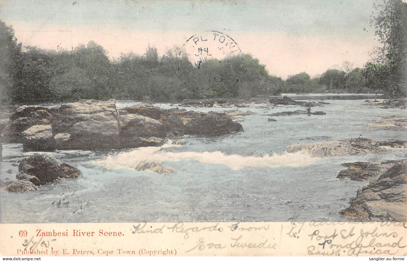 CPA / AFRIQUE DU SUD / ZAMBESIE RIVER SCENE - Südafrika