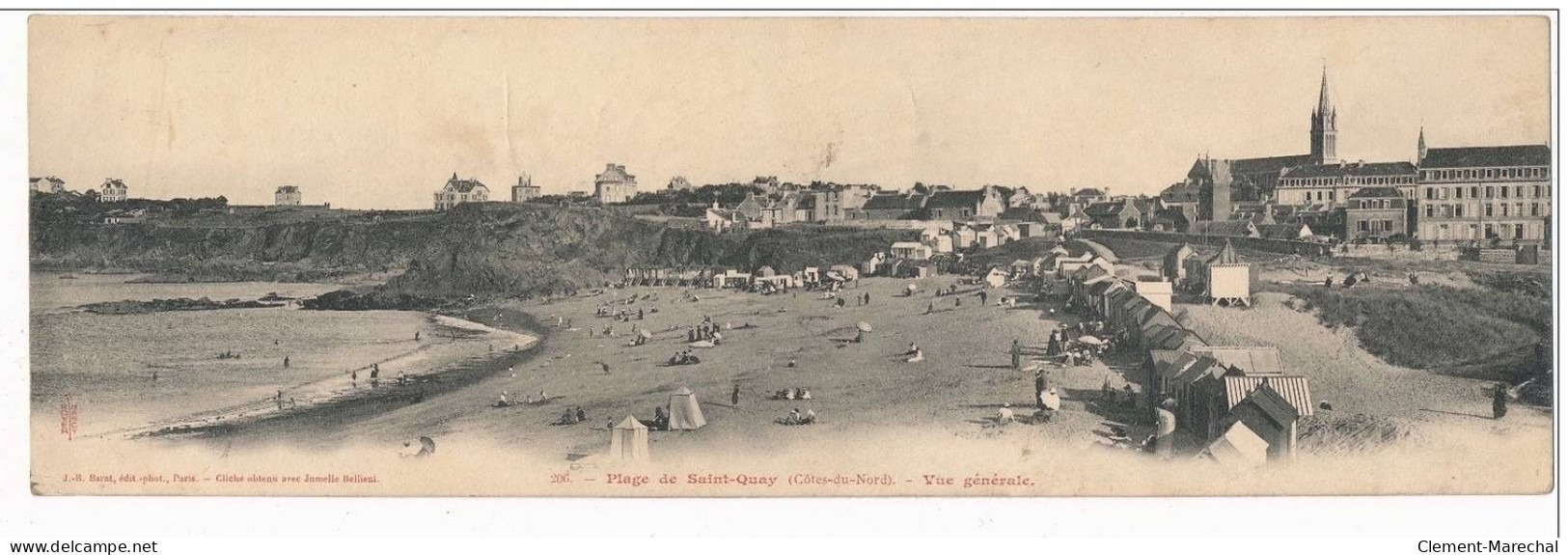 Carte Panoramique - SAINT-QUAY-PORTRIEUX - Vue Générale, Plage (28x9) - Très Bon état - Saint-Quay-Portrieux