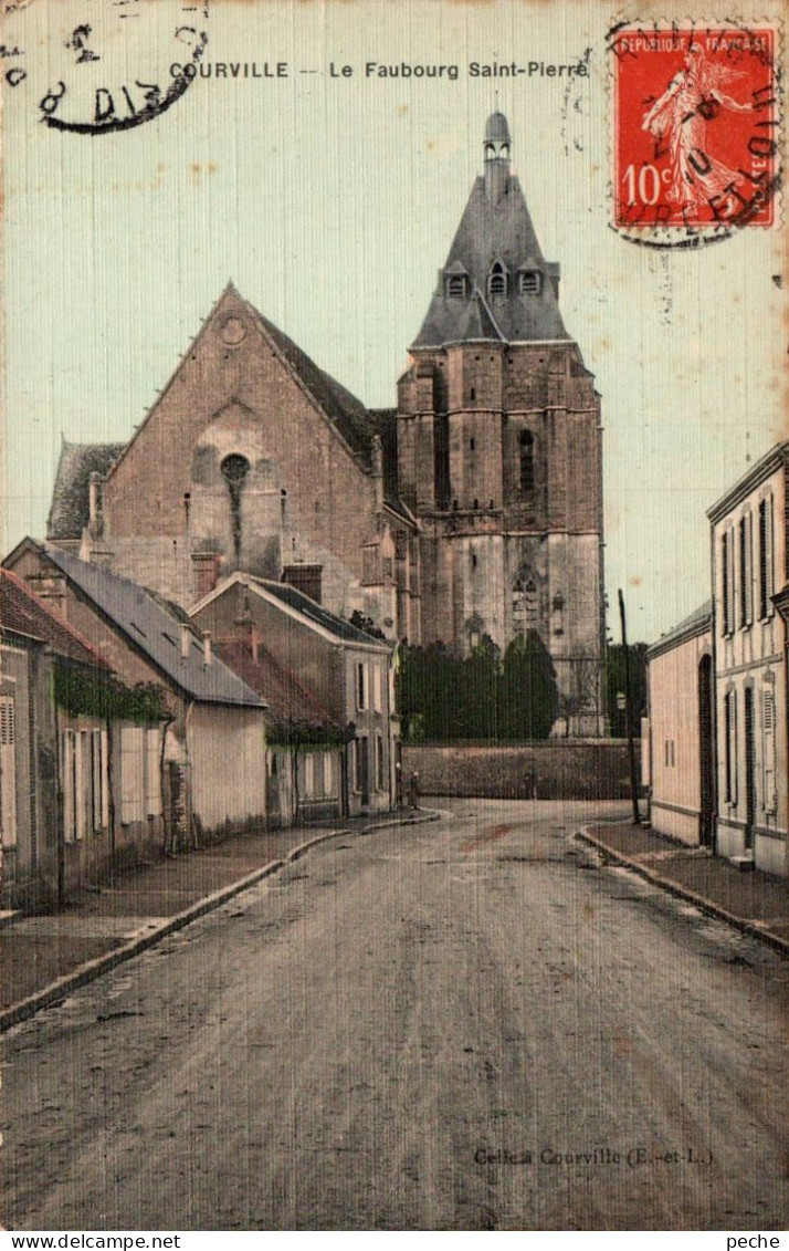 N°1105 W -cpa Courville -le Faubourg Saint Pierre- - Courville