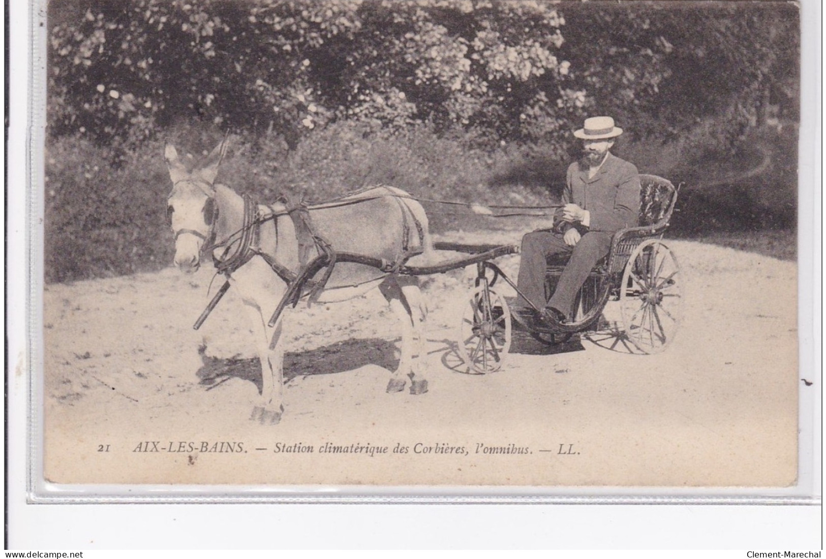 AIX LES BAINS : L'omnibus De La Station Climatérique Des Corbières (attelage - âne) - Très Bon état - Aix Les Bains