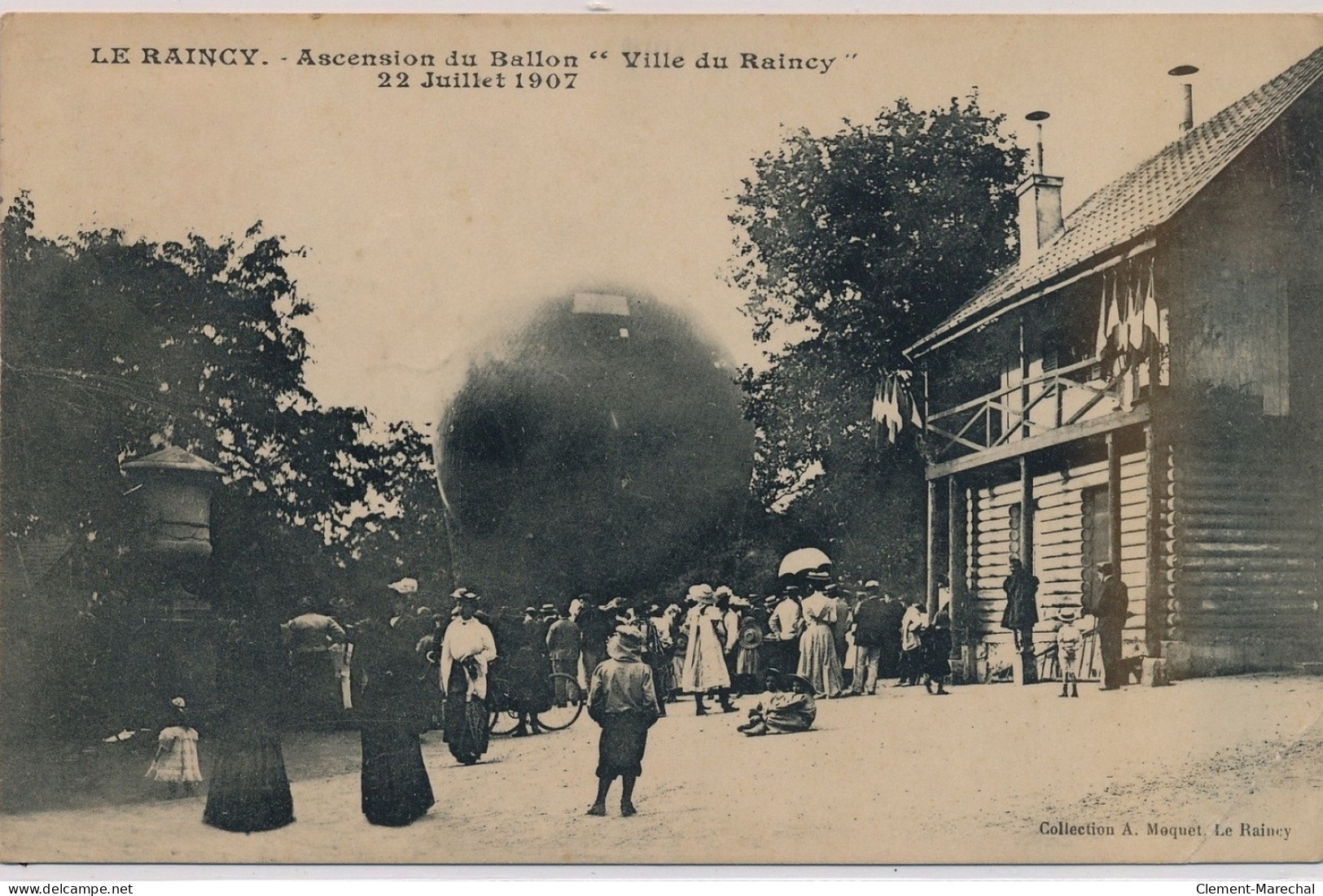 LE RAINCY : Ascension Du Ballon """"Ville Du Raincy"""" (22 Juillet 1907) - état - Le Raincy