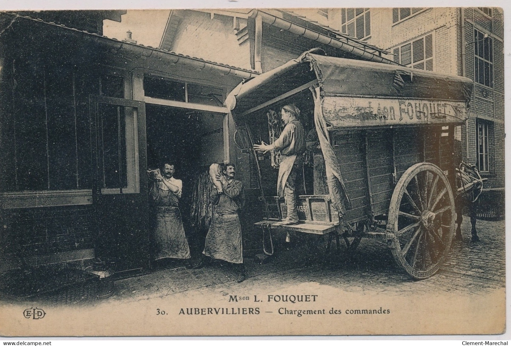 AUBERVILLIERS : Boucherie, Maison L.FOUQUET, Chargement Des Commandes - Très Bon état - Aubervilliers